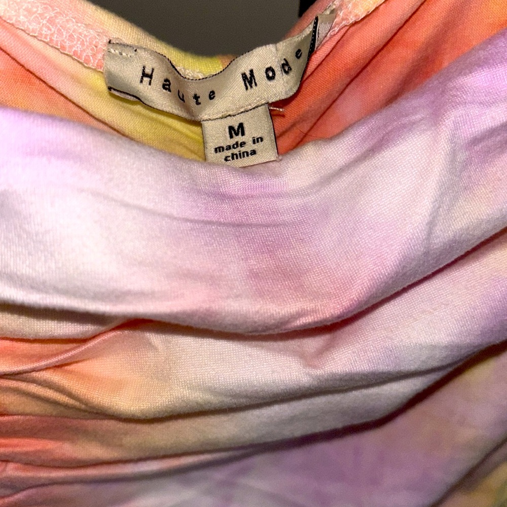 Multicolor Ruched Spaghetti Strap Dress - Picture 4 of 6